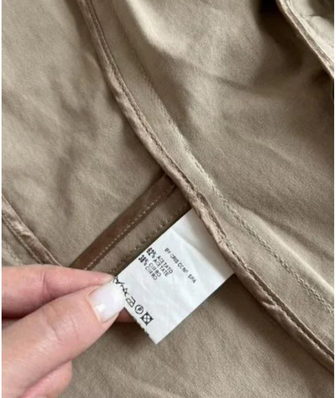 PINKO Бежевый ацетатный жакет/пиджак, фото 6