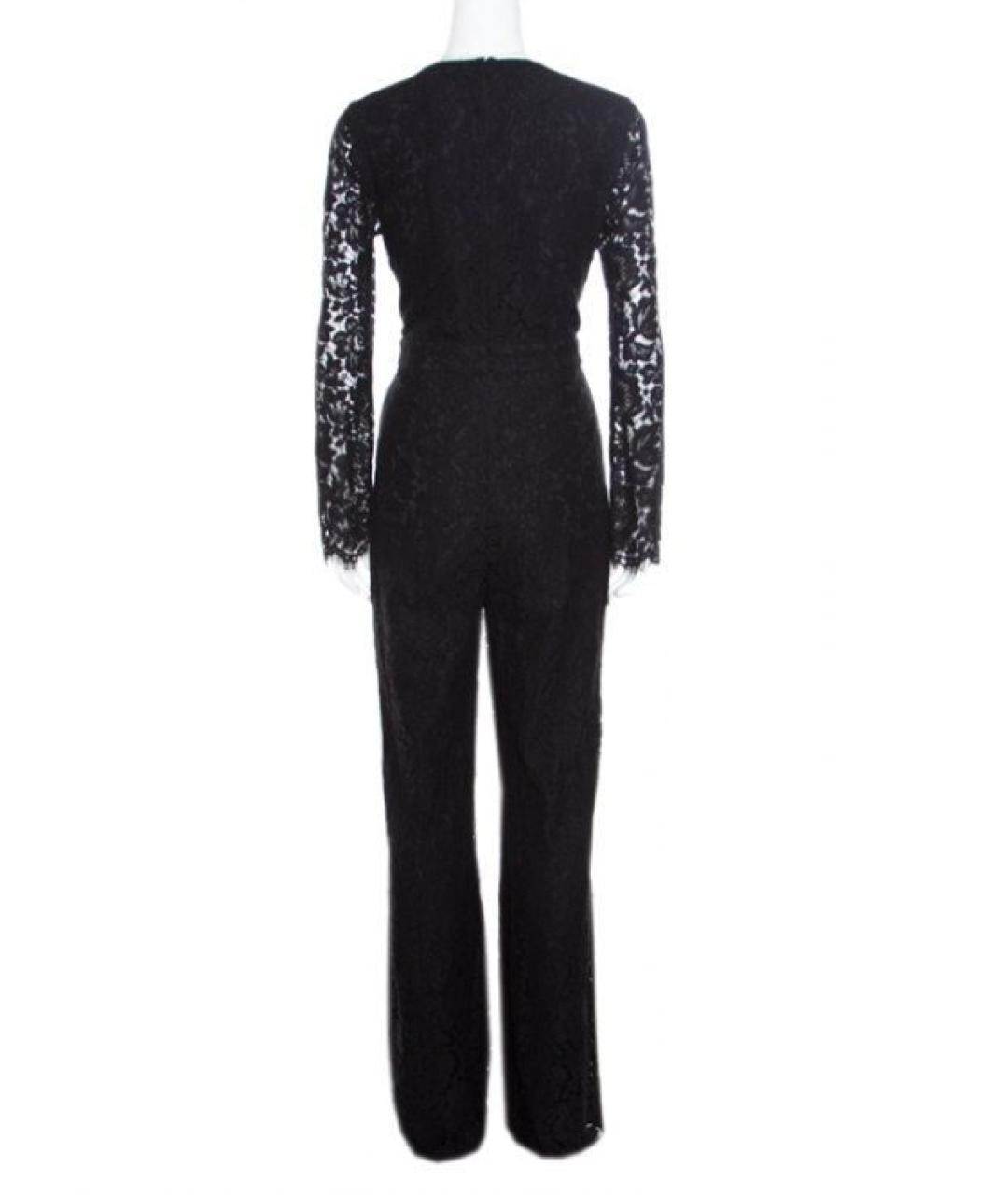 DIANE VON FURSTENBERG Черный хлопко-эластановый комбинезон, фото 3