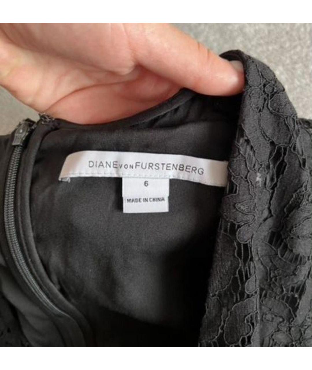 DIANE VON FURSTENBERG Черный хлопко-эластановый комбинезон, фото 5
