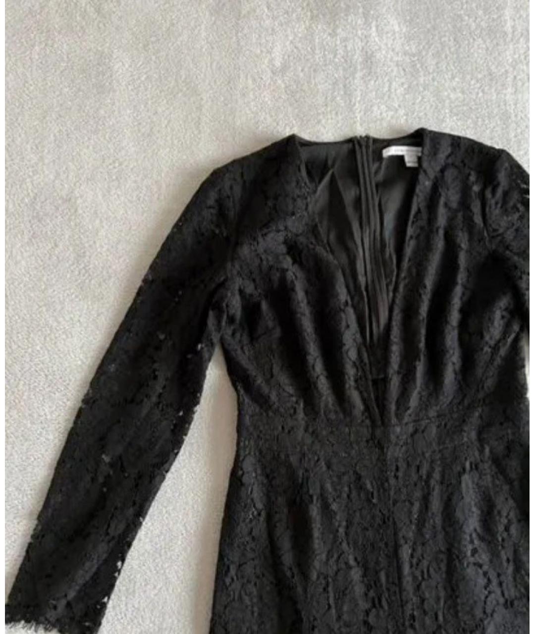 DIANE VON FURSTENBERG Черный хлопко-эластановый комбинезон, фото 4