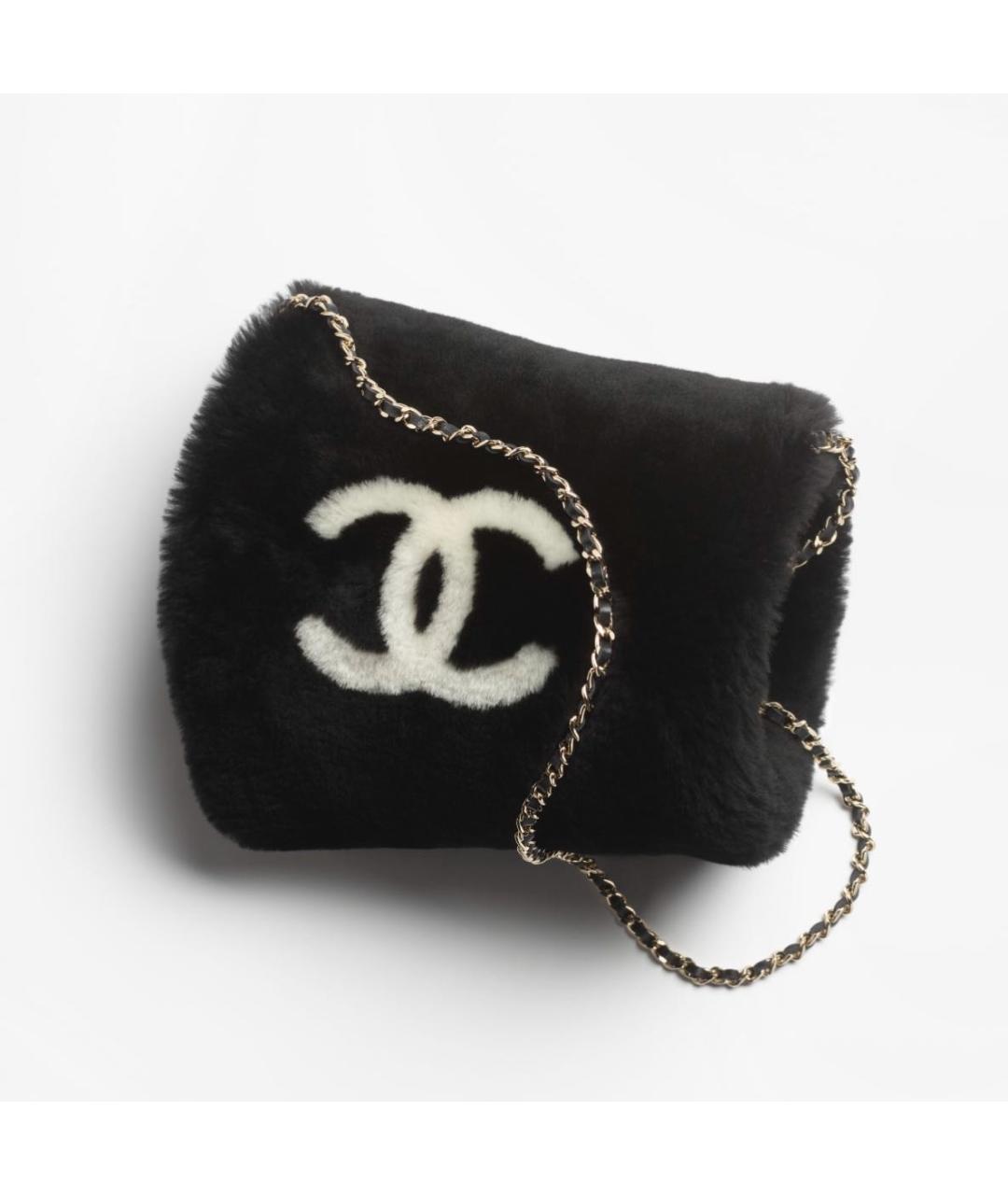 CHANEL Черные кожаные варежки, фото 3