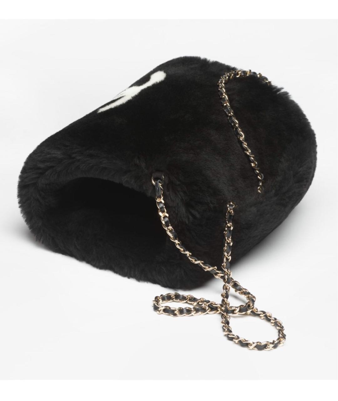 CHANEL Черные кожаные варежки, фото 2