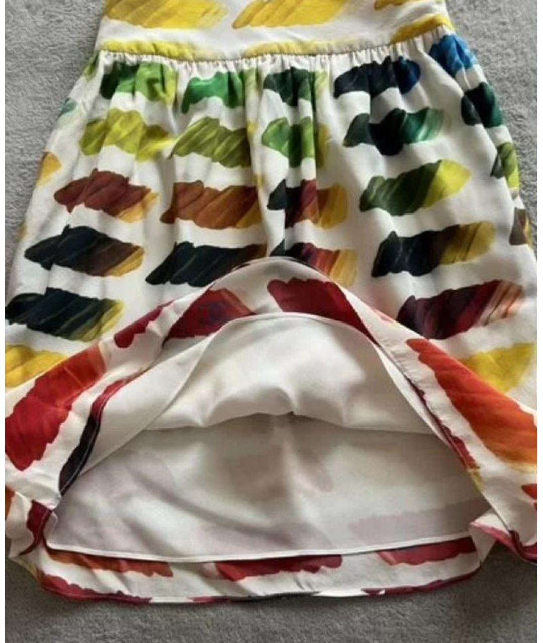 CHANEL Мульти шелковая юбка миди, фото 4