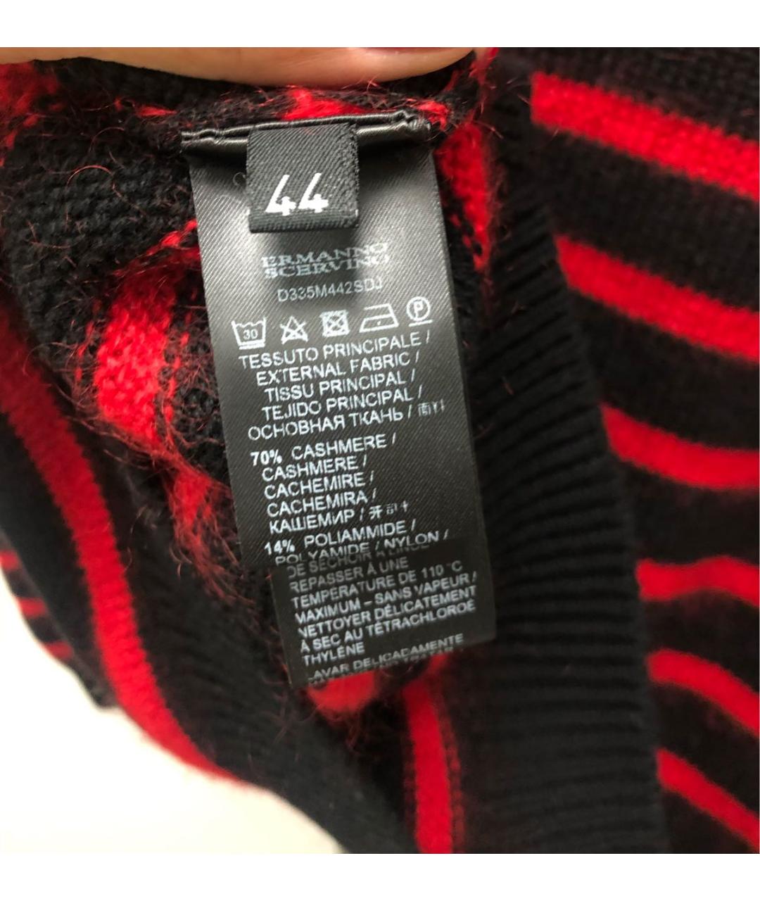 ERMANNO SCERVINO Красный кашемировый джемпер / свитер, фото 4