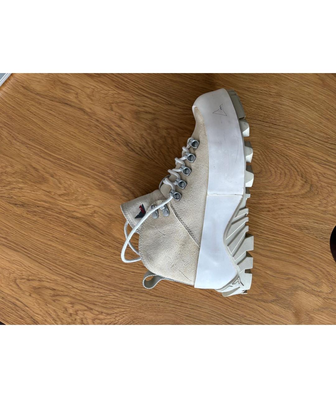 ROA Бежевые кожаные ботинки, фото 5