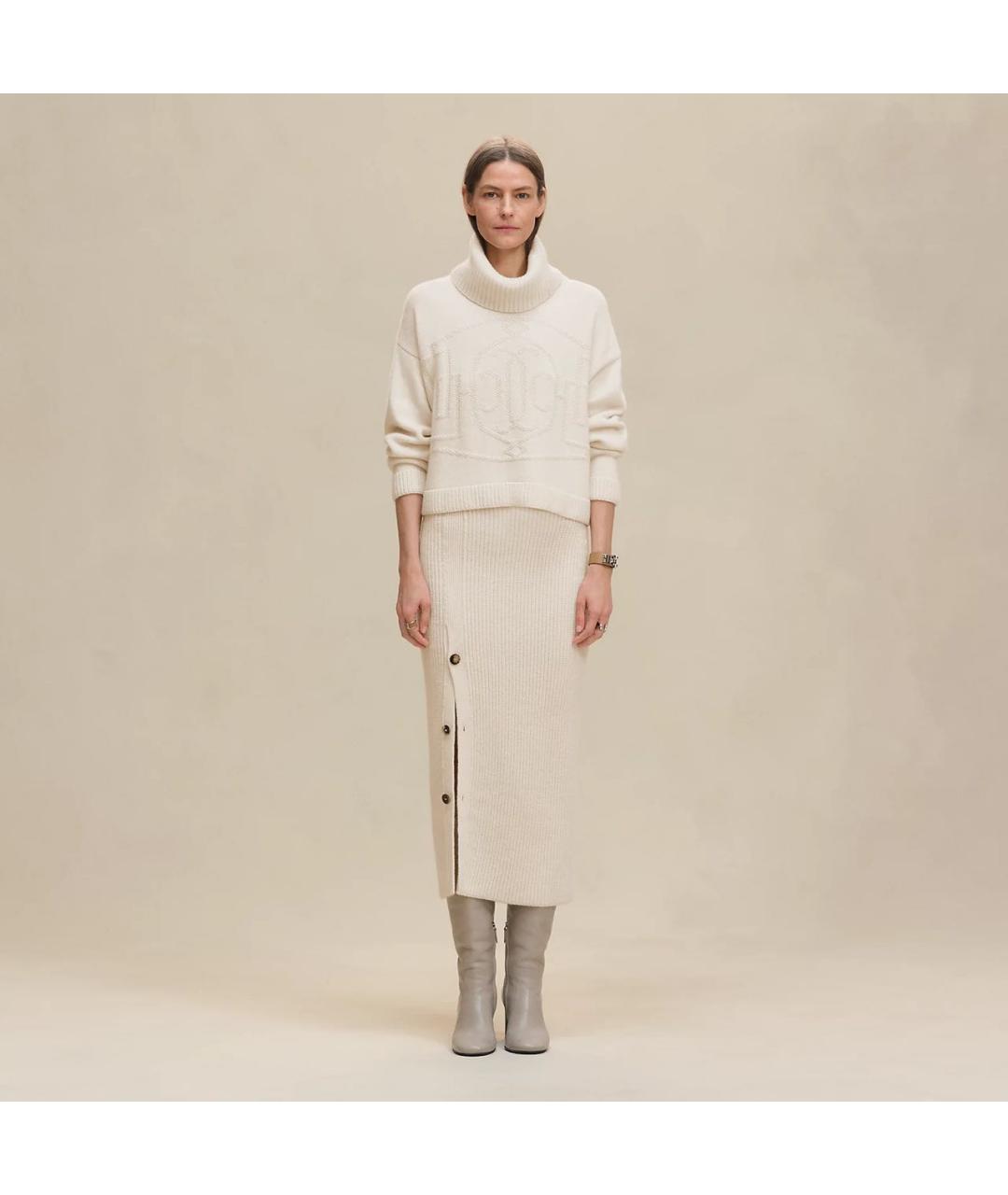 HERMES Бежевая кашемировая водолазка, фото 5