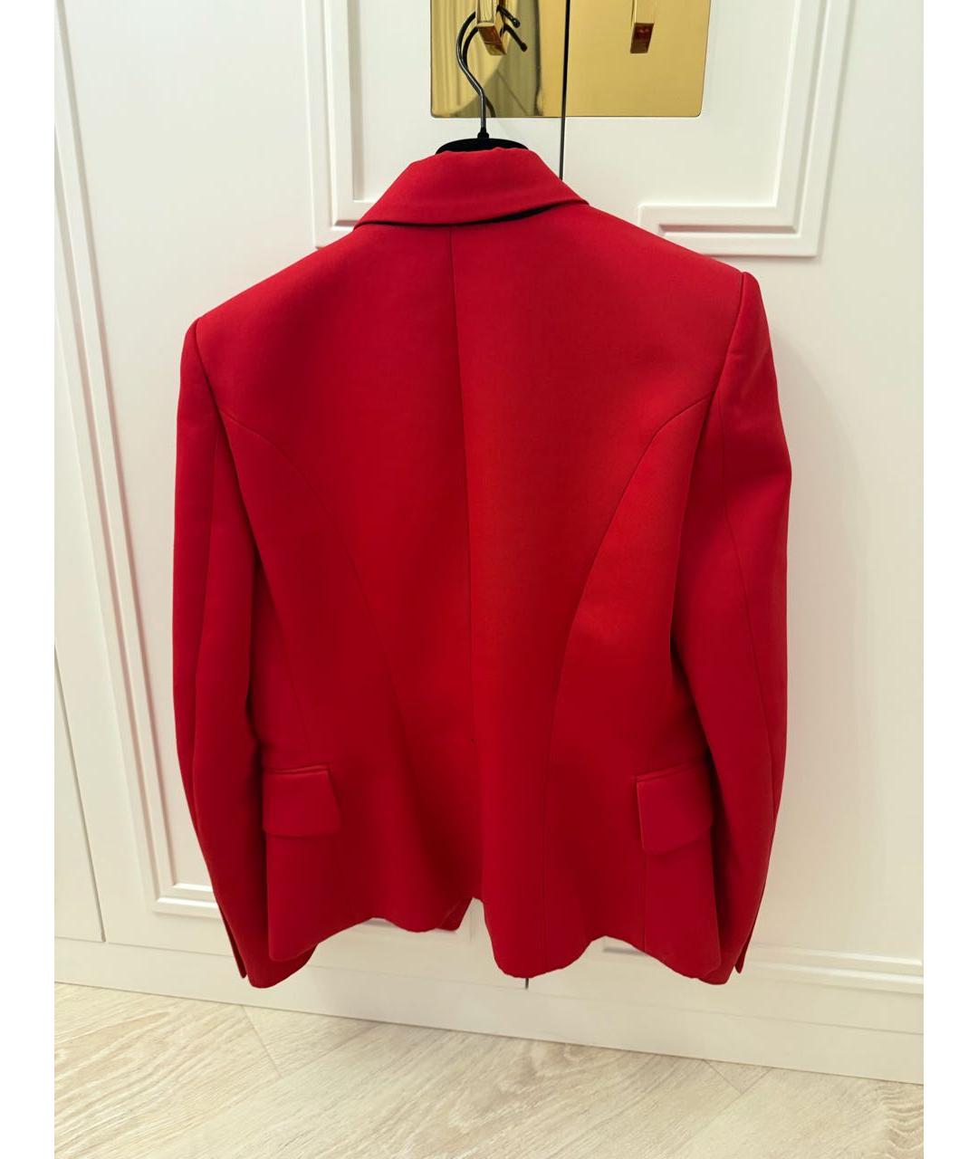 BALMAIN Красный вискозный жакет/пиджак, фото 2