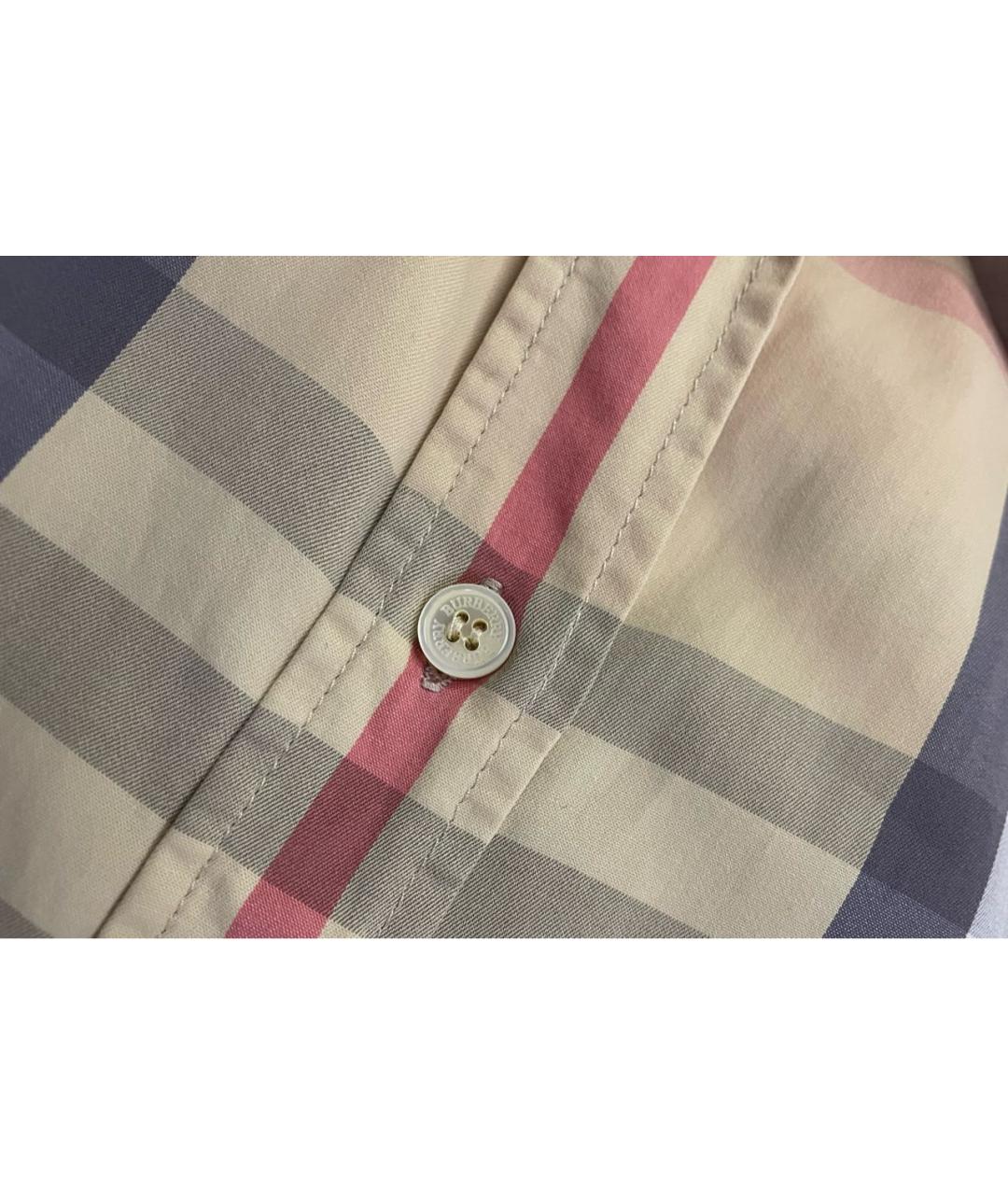 BURBERRY Бежевая хлопковая блузы, фото 4