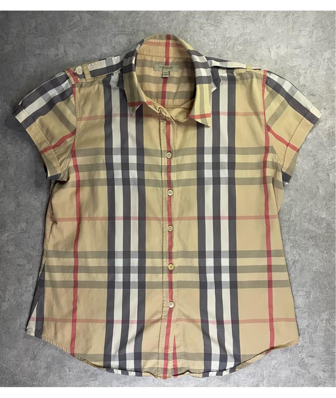 BURBERRY Бежевая хлопковая блузы, фото 5