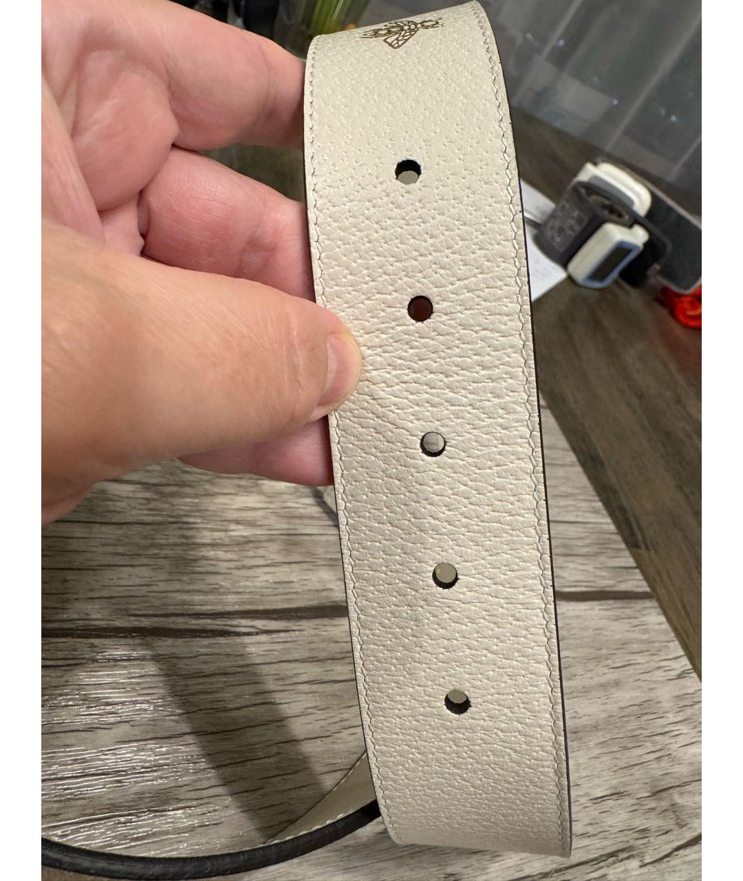 GUCCI Белый кожаный ремень, фото 5