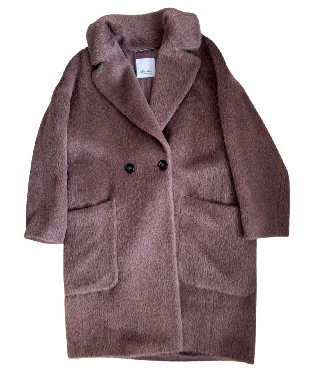 MAX MARA Коричневое шерстяное пальто, фото 1