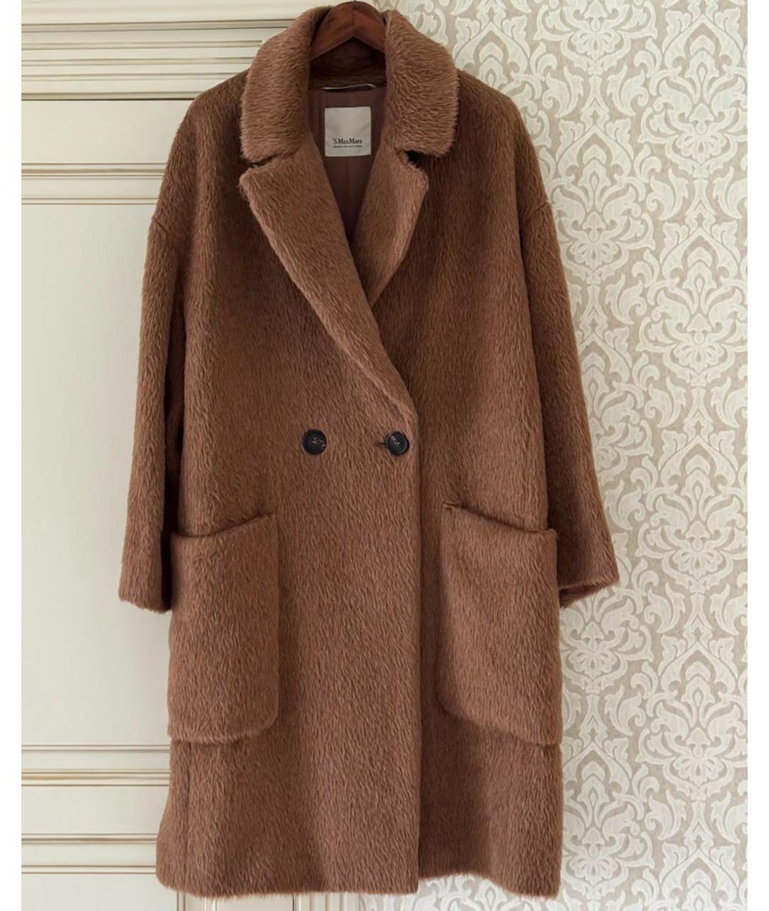 MAX MARA Коричневое шерстяное пальто, фото 2