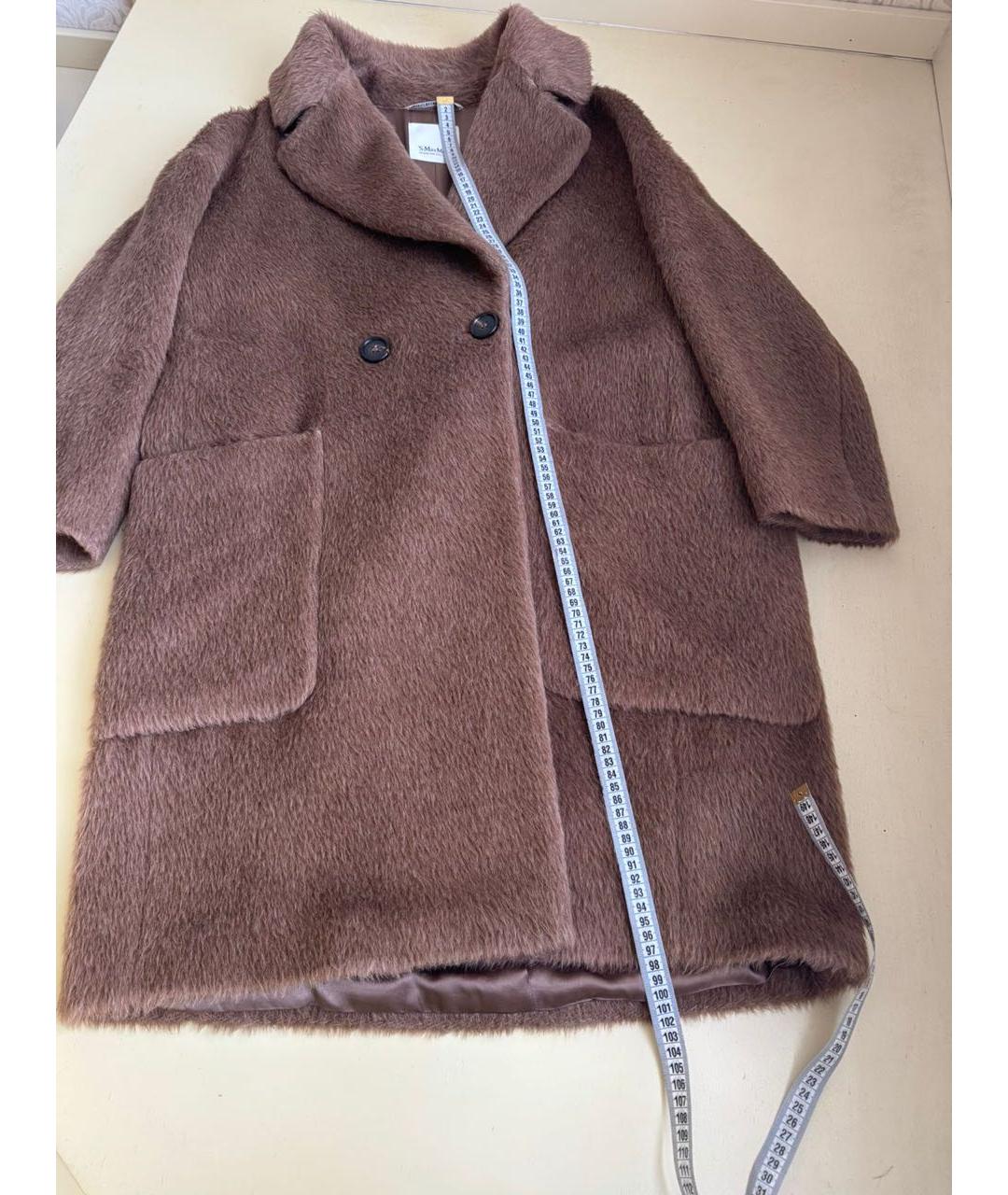 MAX MARA Коричневое шерстяное пальто, фото 6