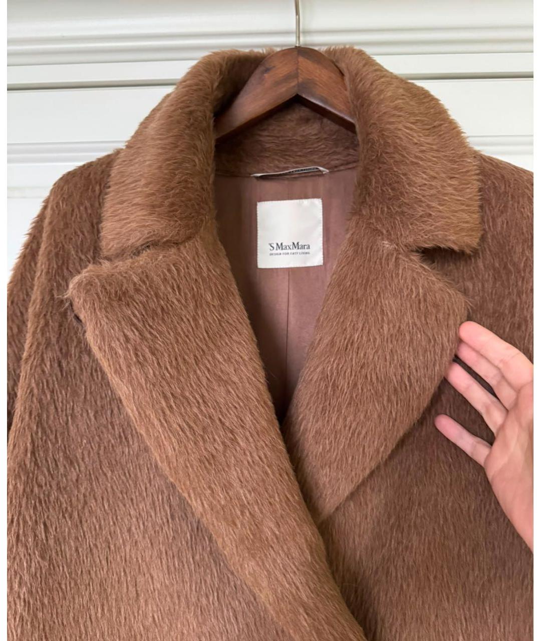 MAX MARA Коричневое шерстяное пальто, фото 3