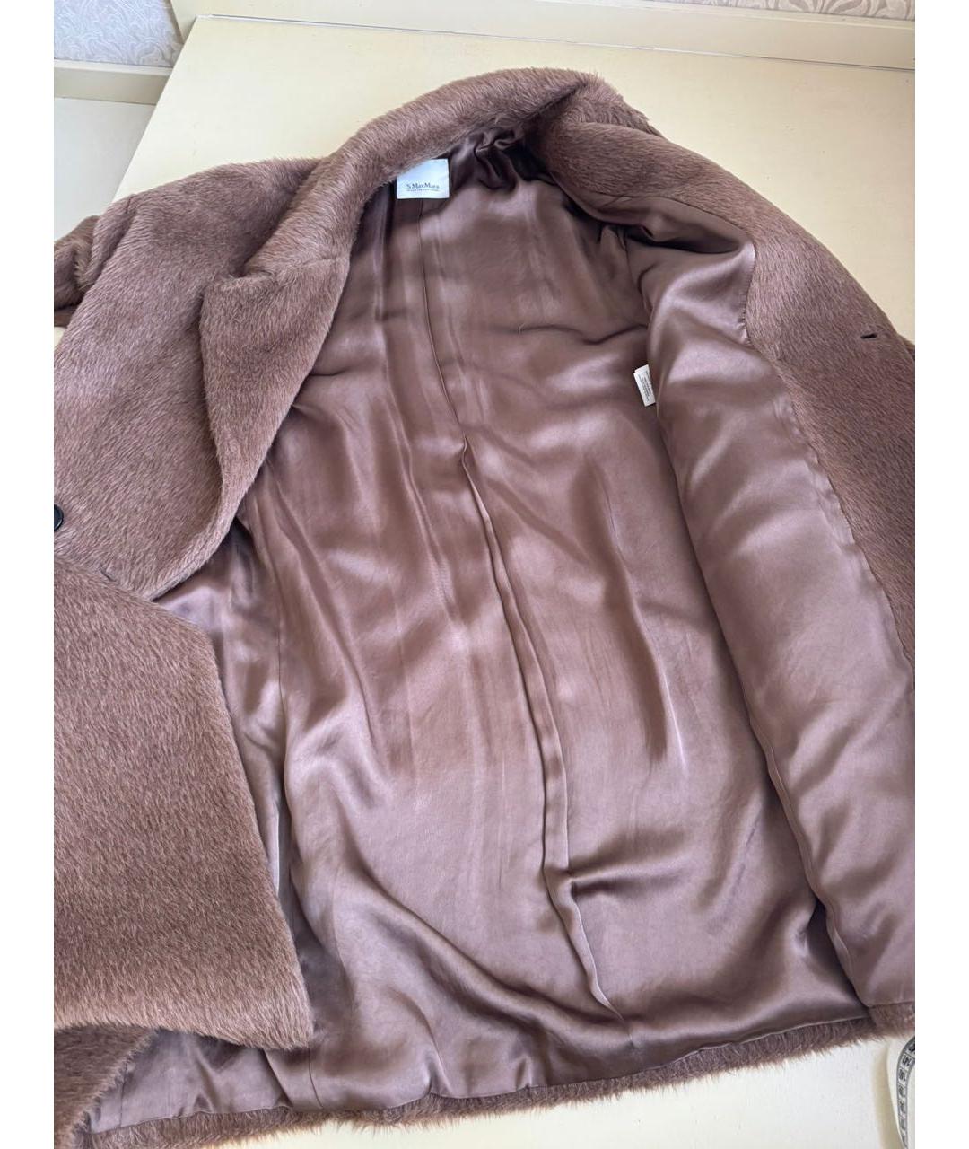 MAX MARA Коричневое шерстяное пальто, фото 7