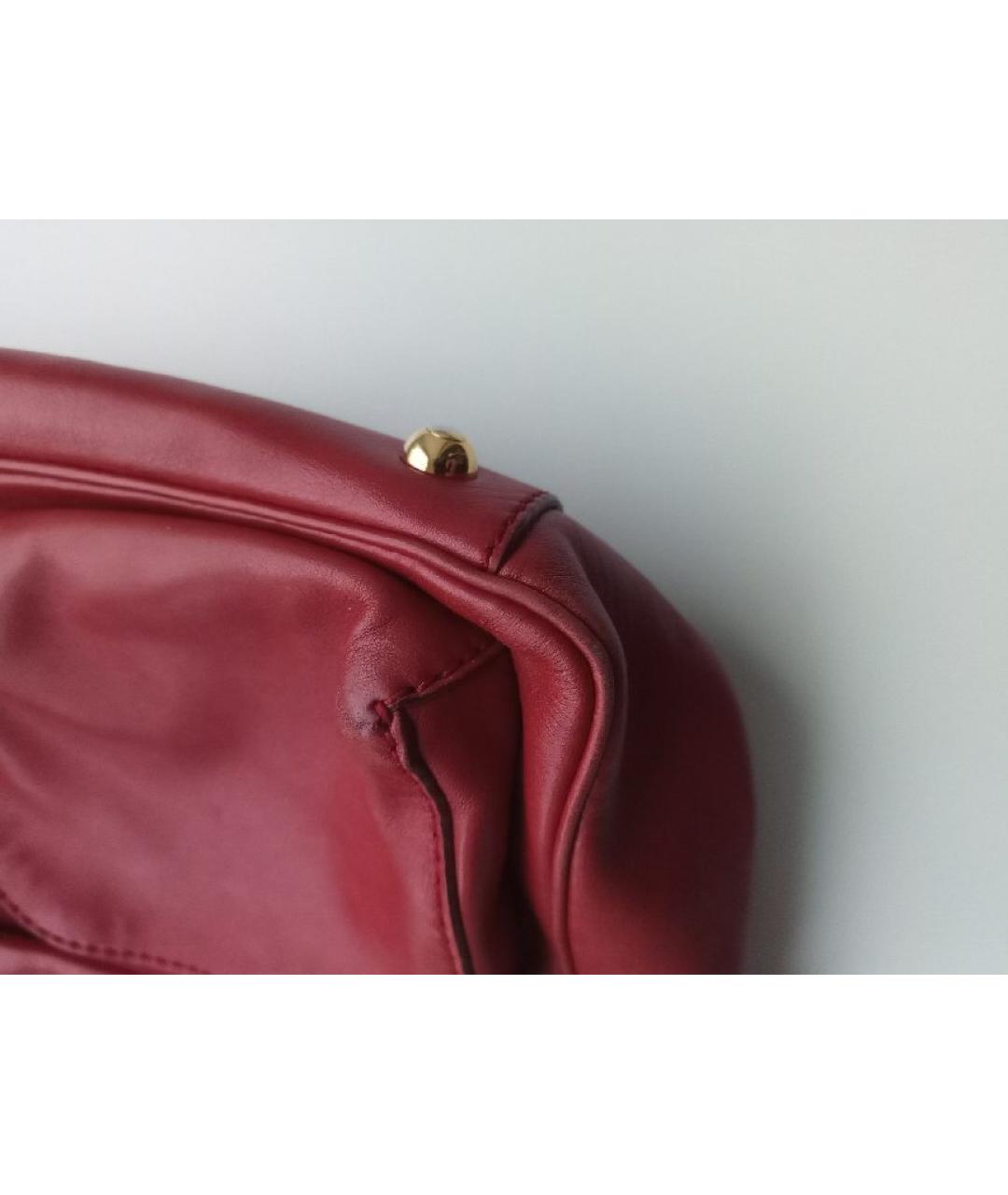 TOD'S Красная кожаная сумка с короткими ручками, фото 7