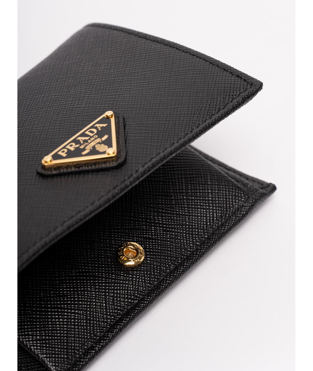 PRADA Черный кожаный кошелек, фото 2