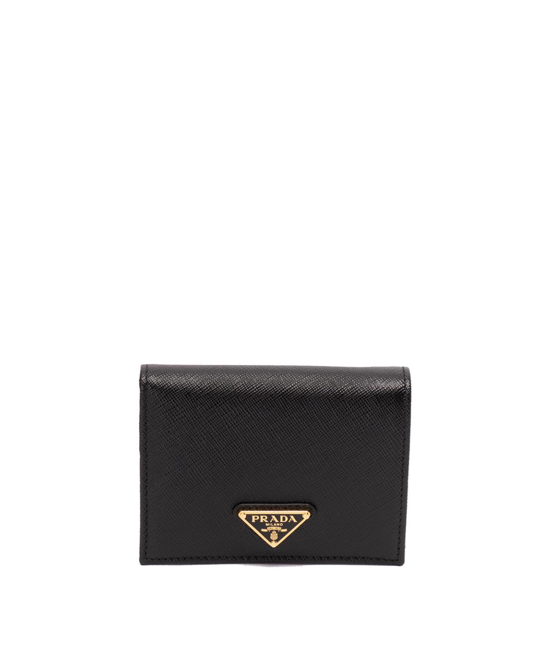 PRADA Черный кожаный кошелек, фото 1