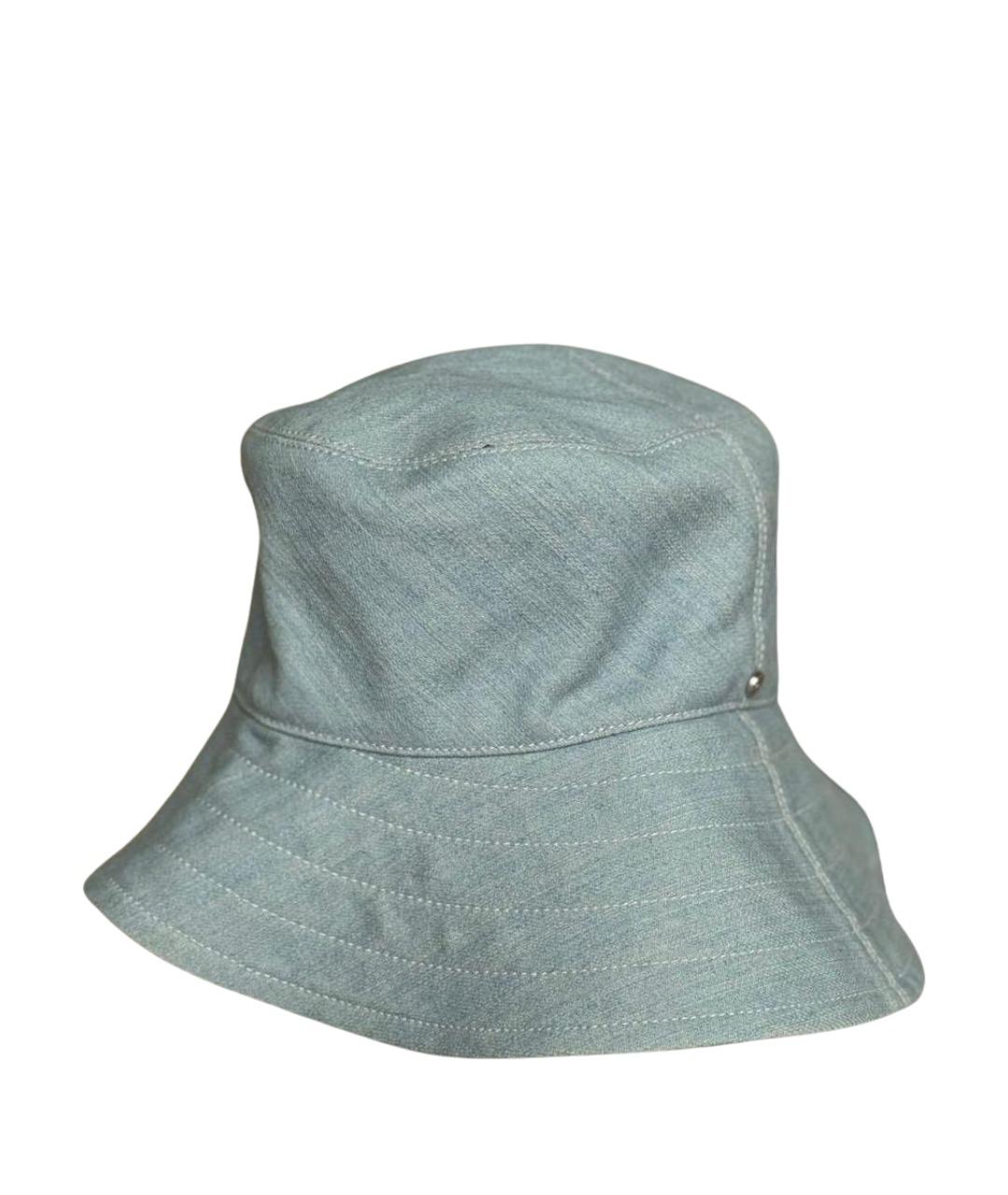 CHRISTIAN DIOR Голубая хлопковая панама, фото 1