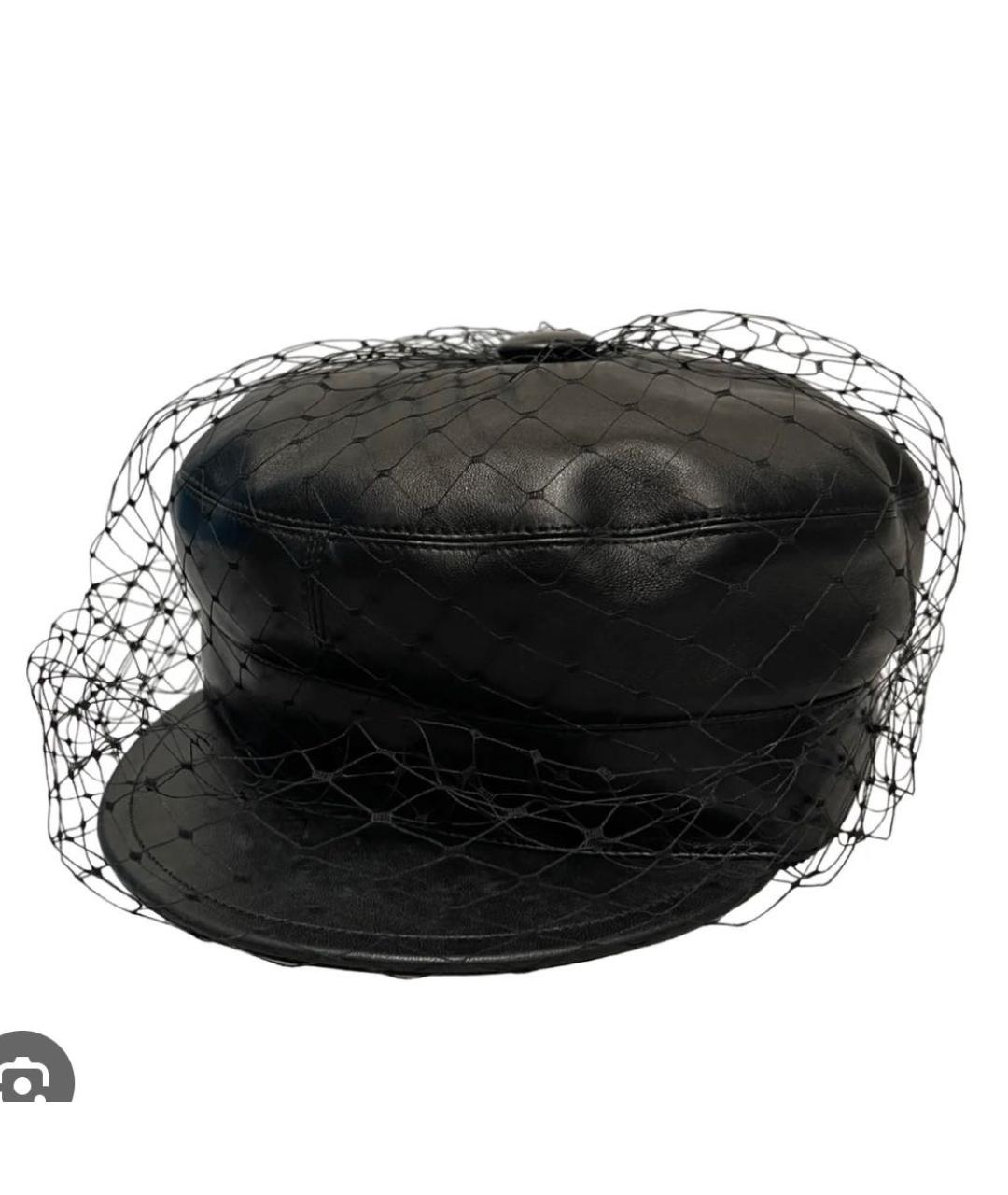 CHRISTIAN DIOR Черная кожаная кепка, фото 9