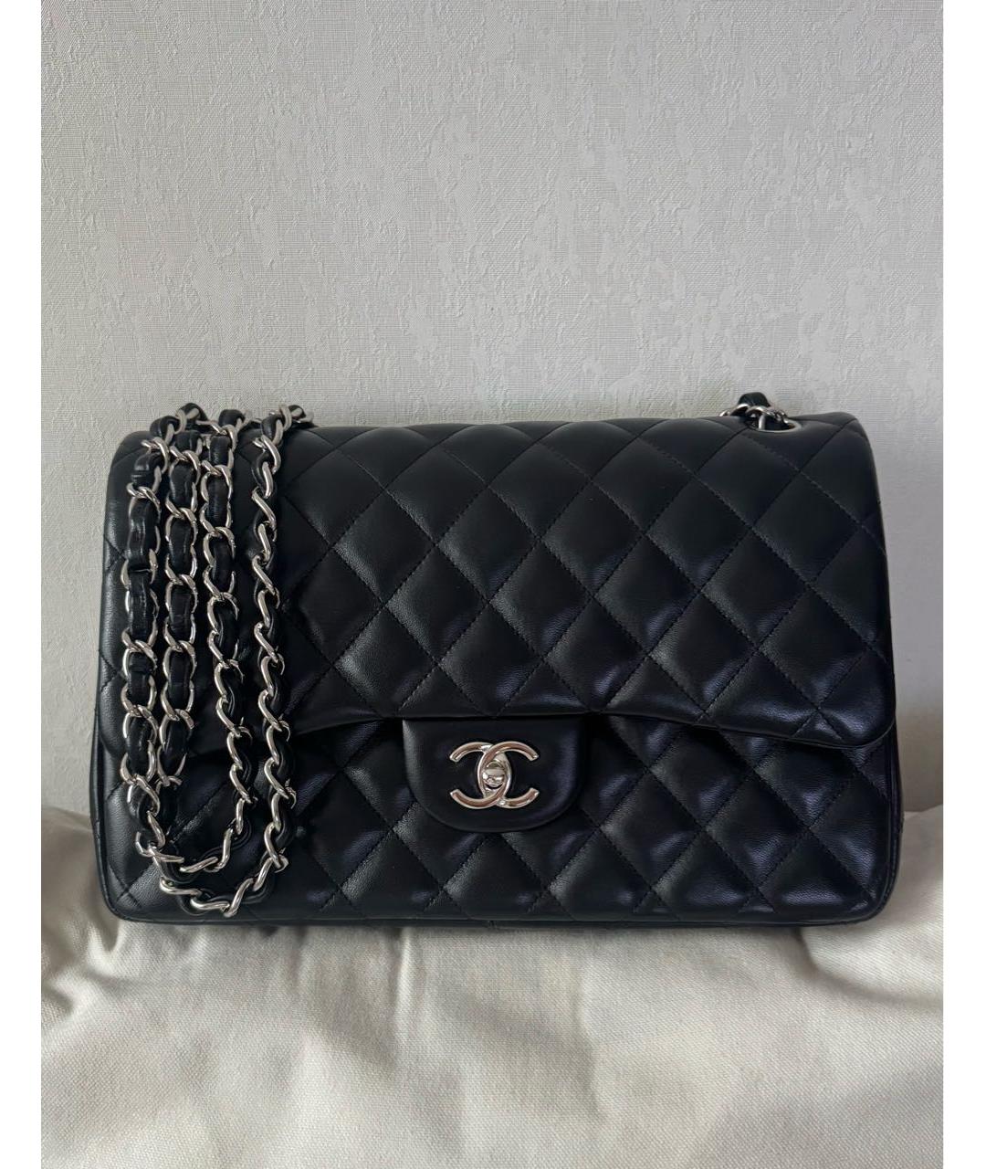 CHANEL Черная кожаная сумка через плечо, фото 9