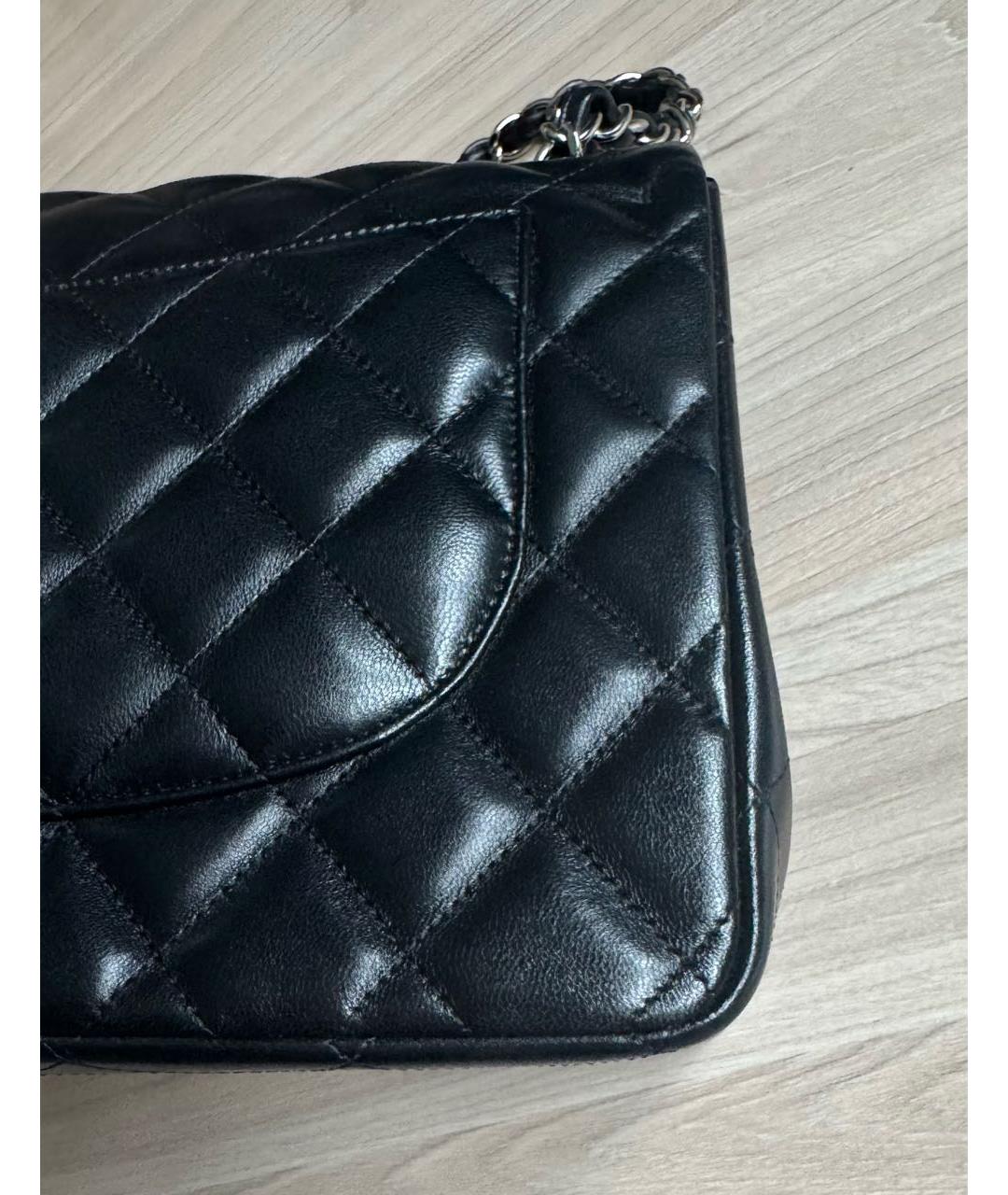 CHANEL Черная кожаная сумка через плечо, фото 5