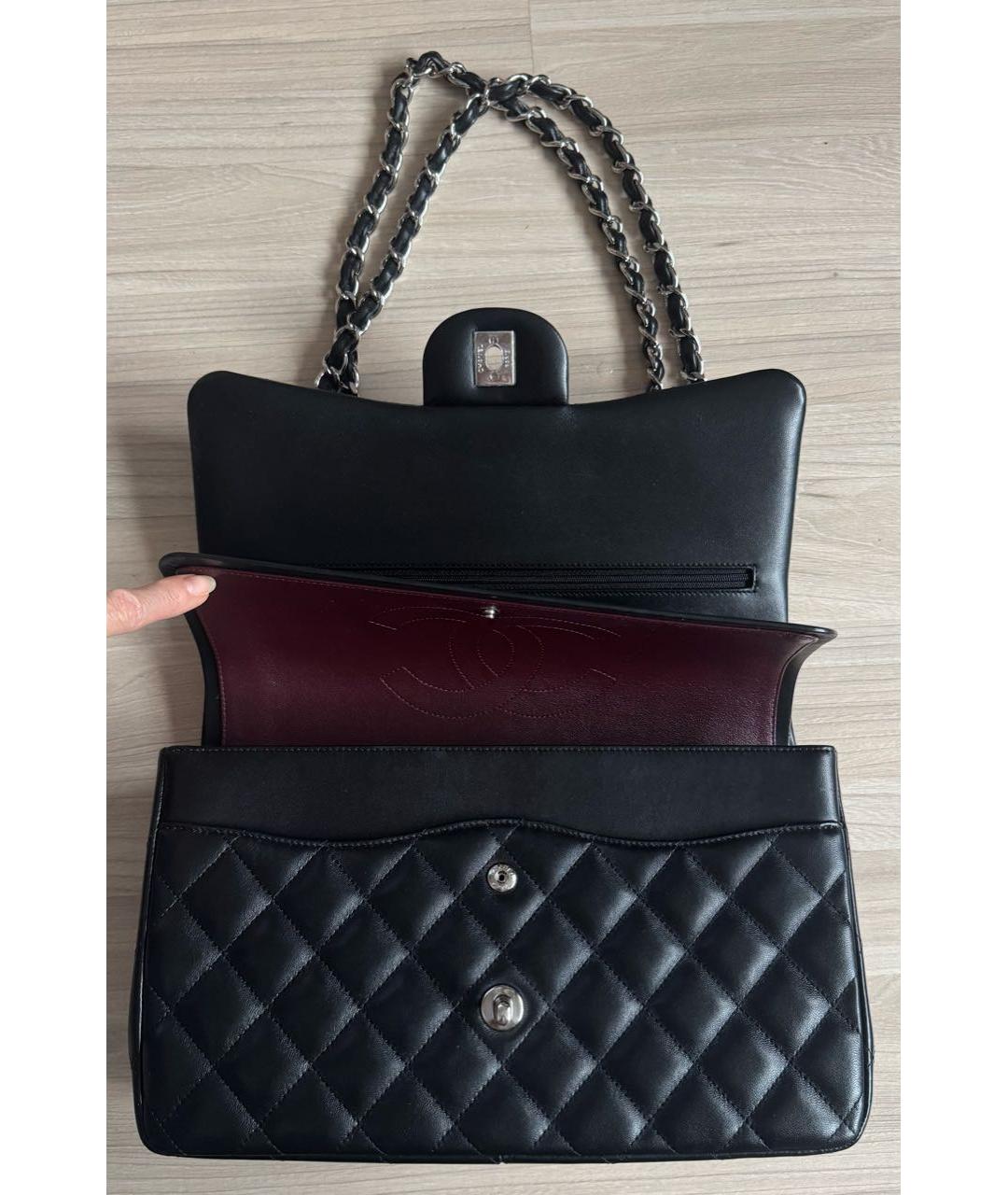 CHANEL Черная кожаная сумка через плечо, фото 7