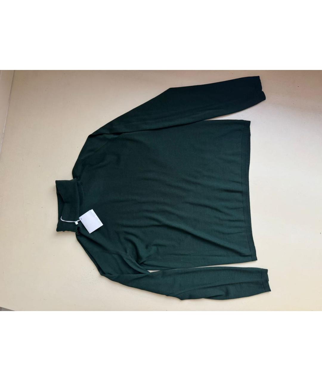 MAX MARA Зеленая шерстяная водолазка, фото 4