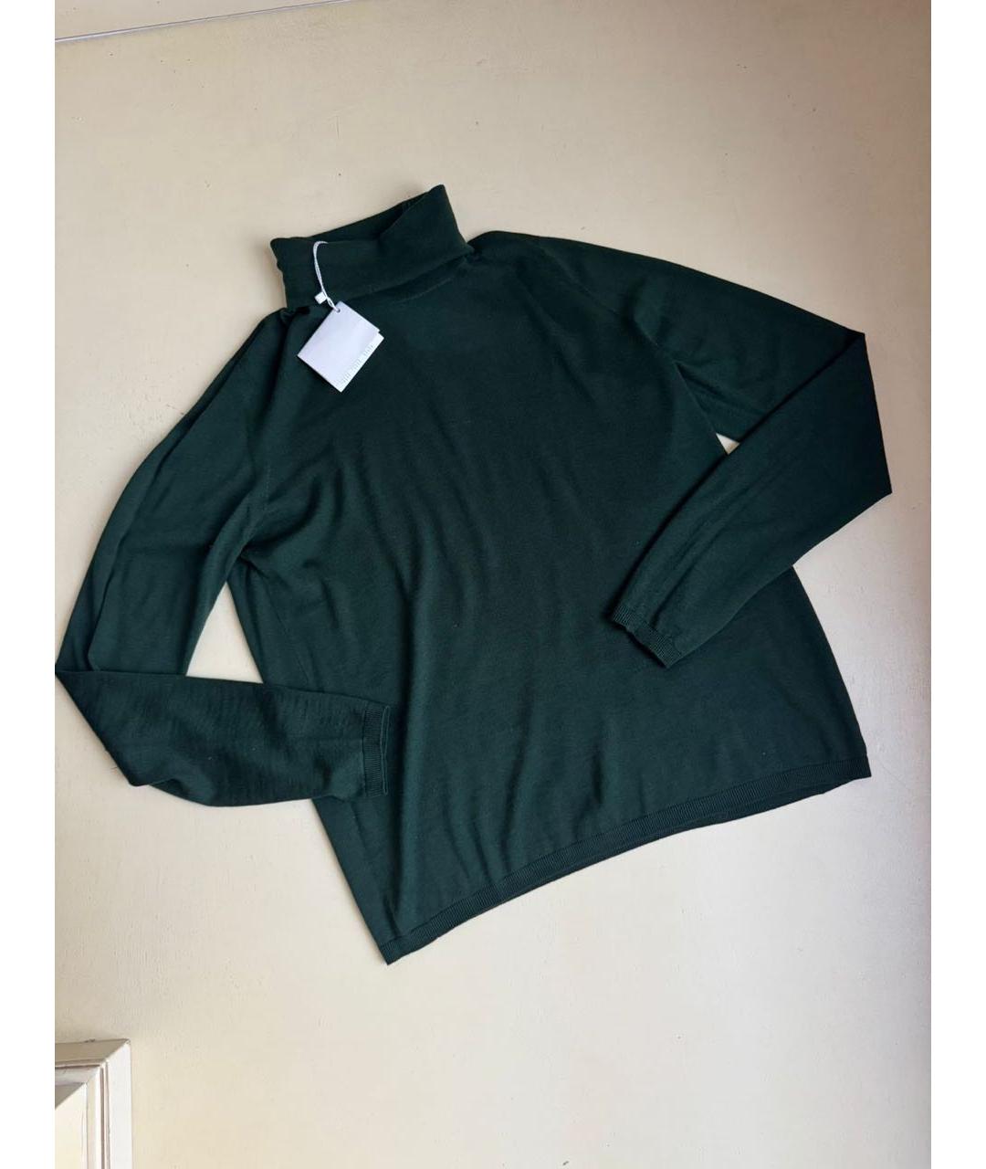 MAX MARA Зеленая шерстяная водолазка, фото 2