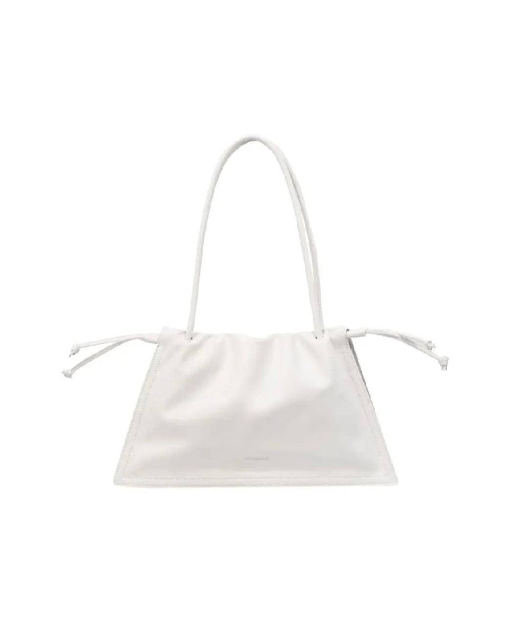 COCCINELLE Белая кожаная сумка с короткими ручками, фото 2