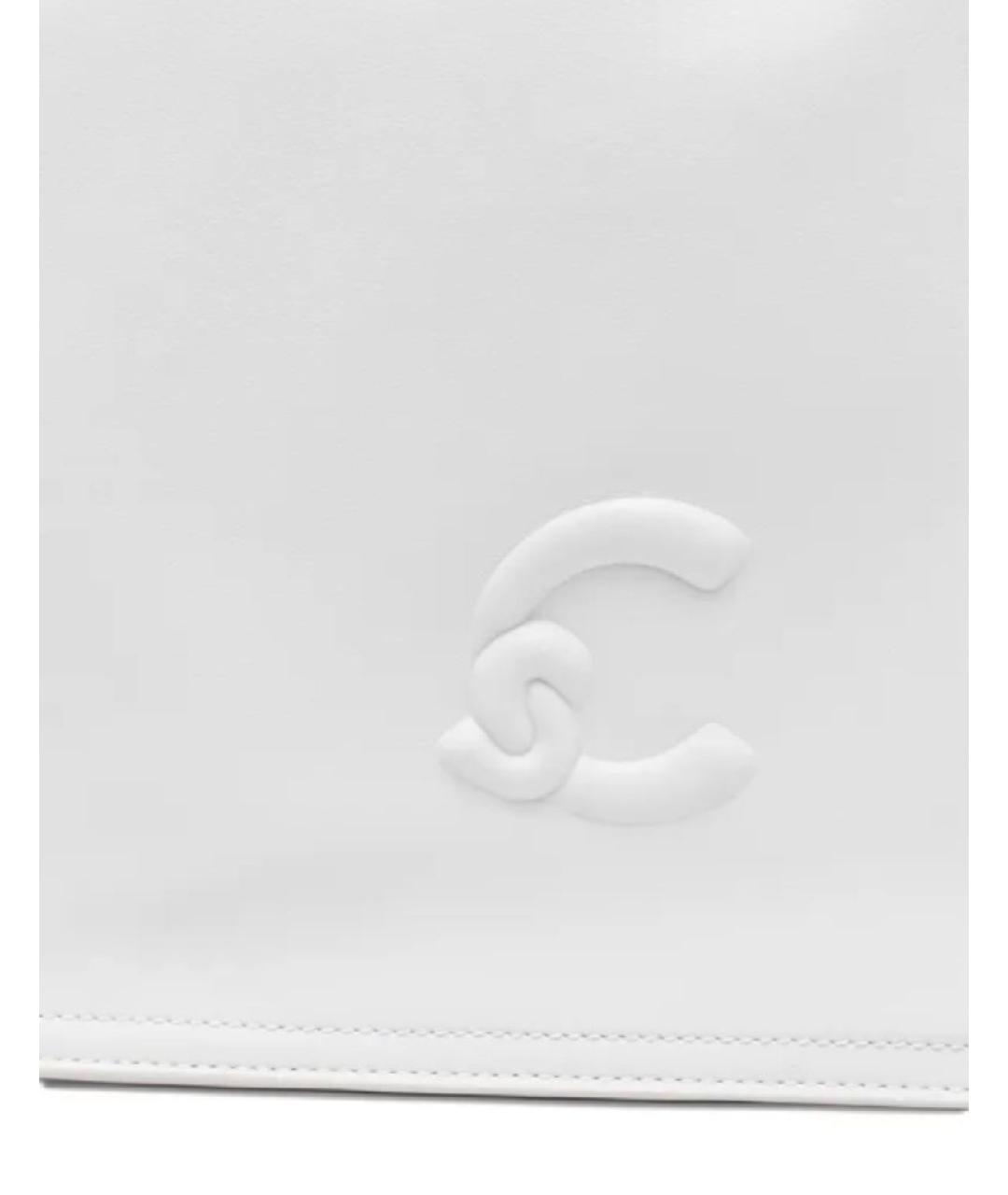 COCCINELLE Белая кожаная сумка с короткими ручками, фото 3