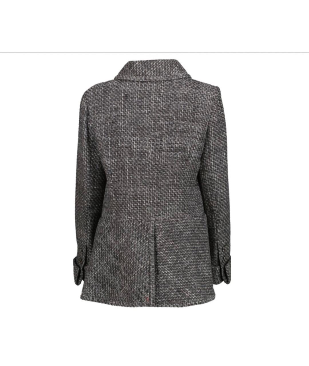 CHANEL Серый твидовый жакет/пиджак, фото 2