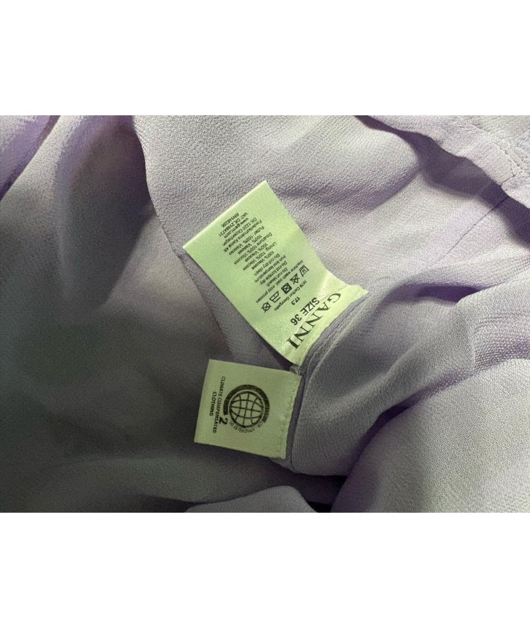 GANNI Фиолетовое вискозное повседневное платье, фото 4