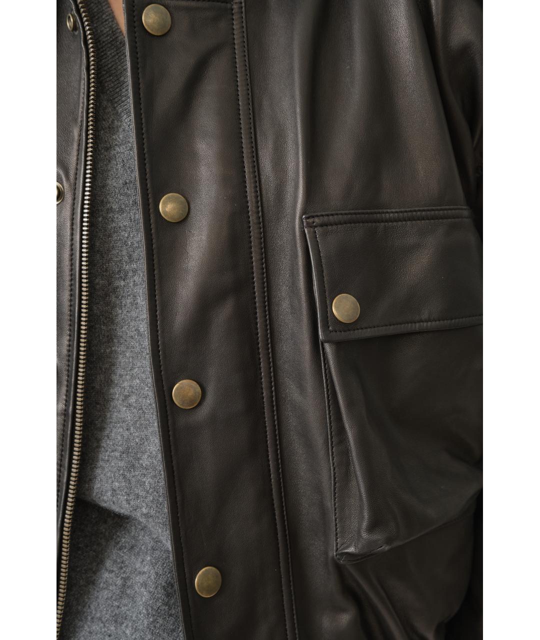 PETAR PETROV Черная кожаная куртка, фото 4