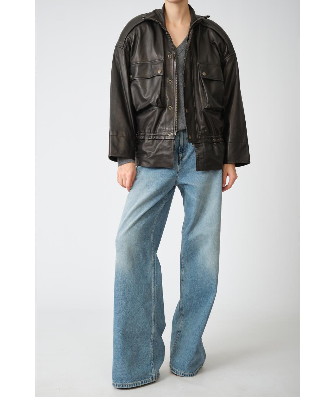 PETAR PETROV Черная кожаная куртка, фото 2