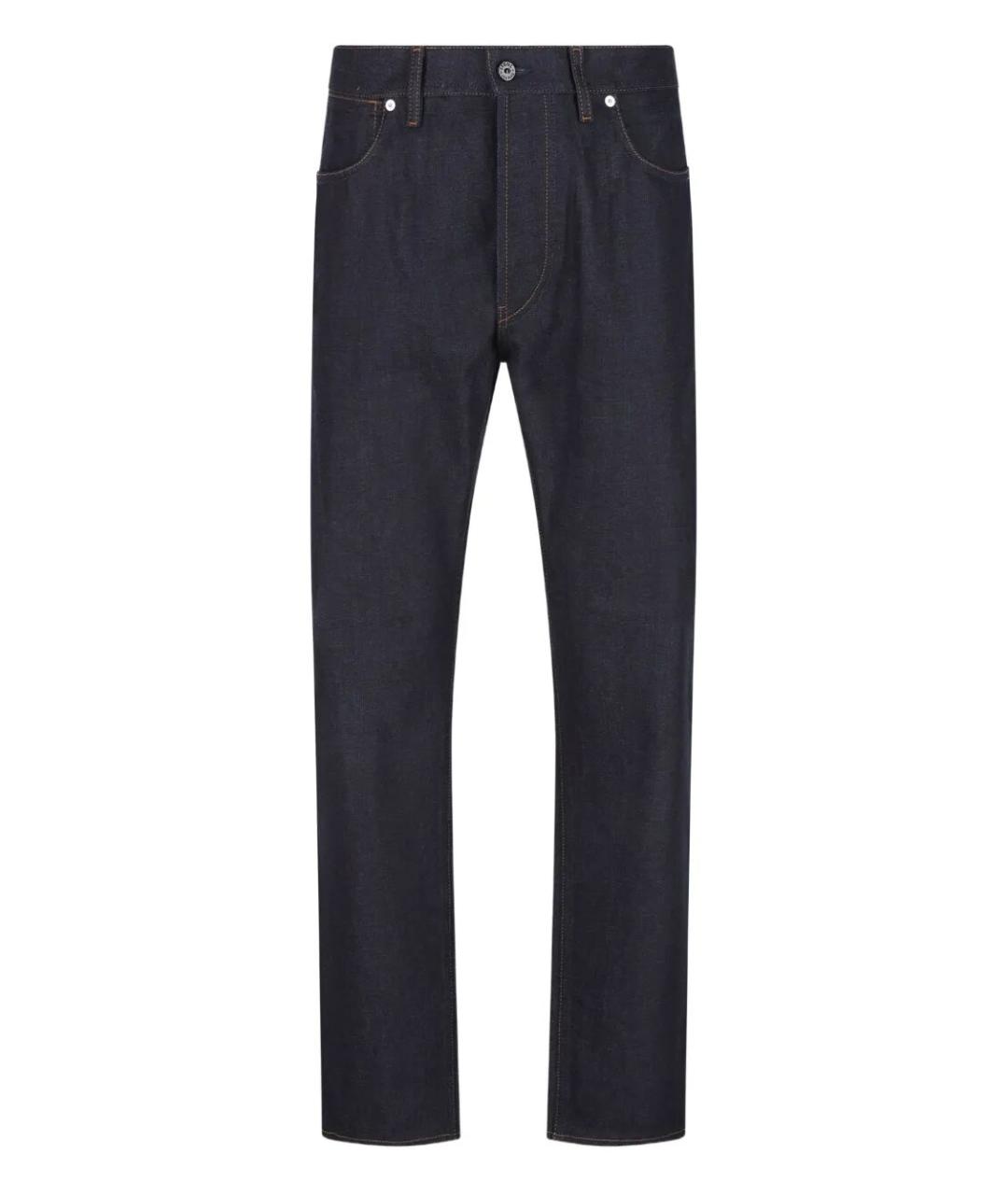 STONE ISLAND Синие хлопковые прямые джинсы, фото 1