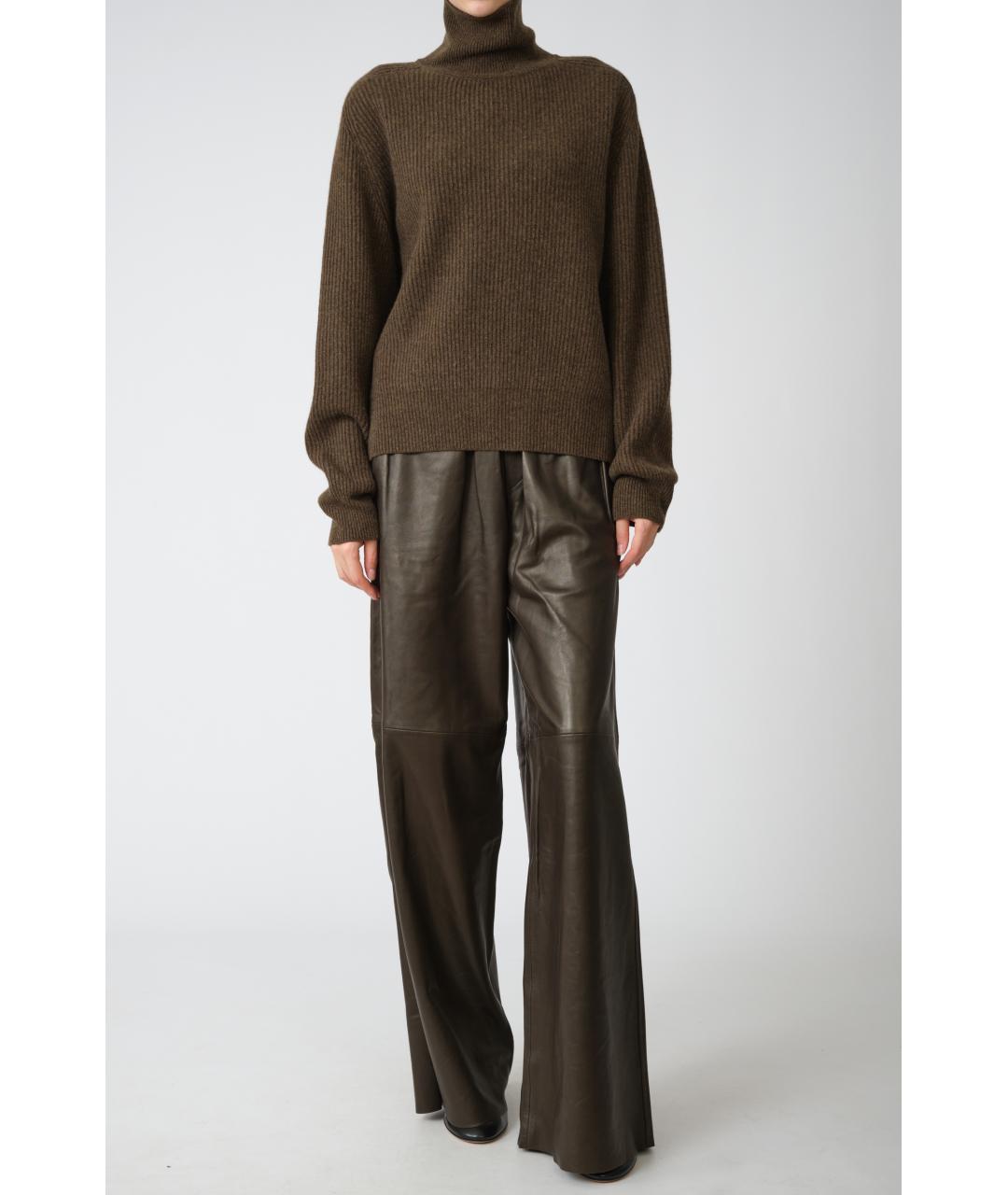 PETAR PETROV Коричневый шерстяной джемпер / свитер, фото 4