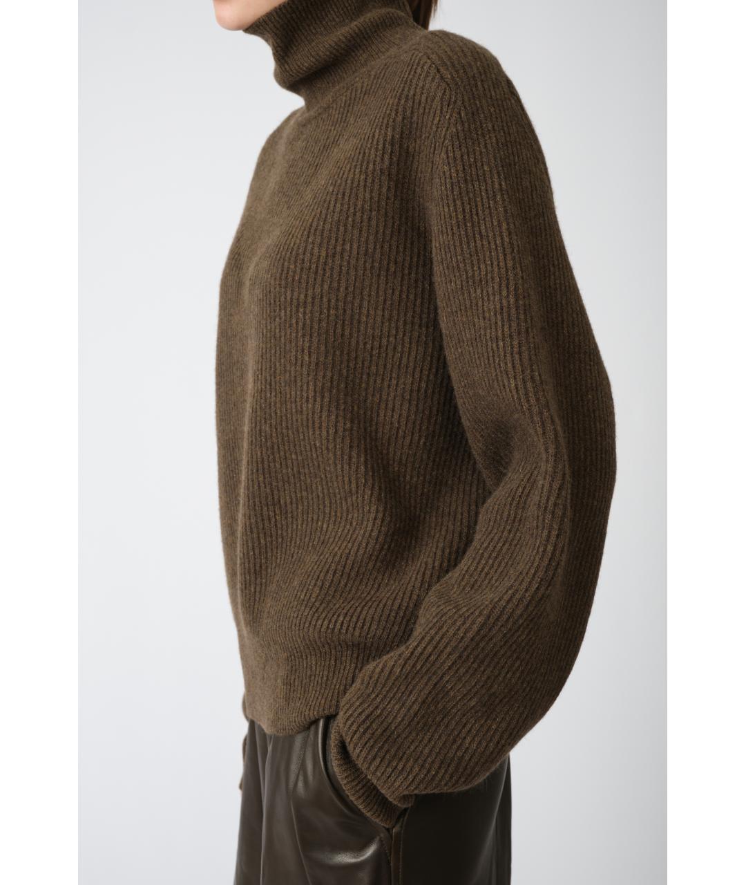 PETAR PETROV Коричневый шерстяной джемпер / свитер, фото 2