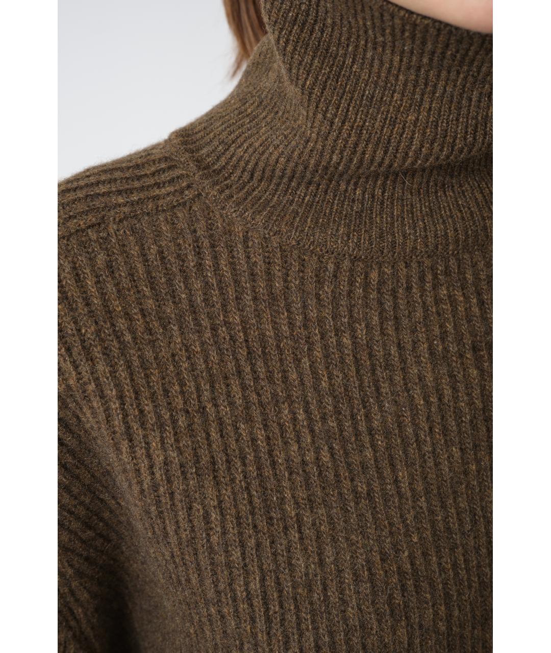 PETAR PETROV Коричневый шерстяной джемпер / свитер, фото 3