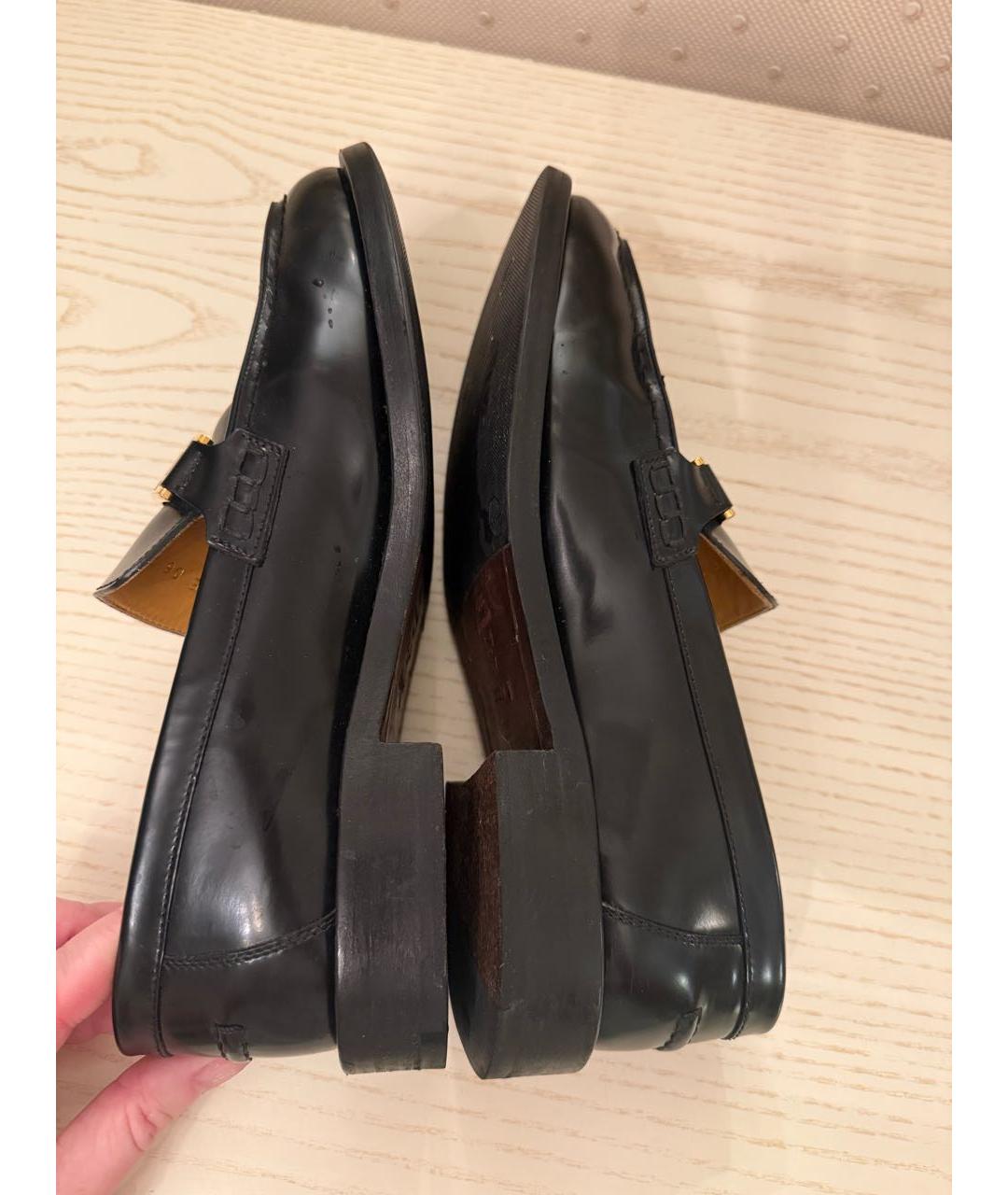 CHRISTIAN DIOR Черные кожаные лоферы, фото 7