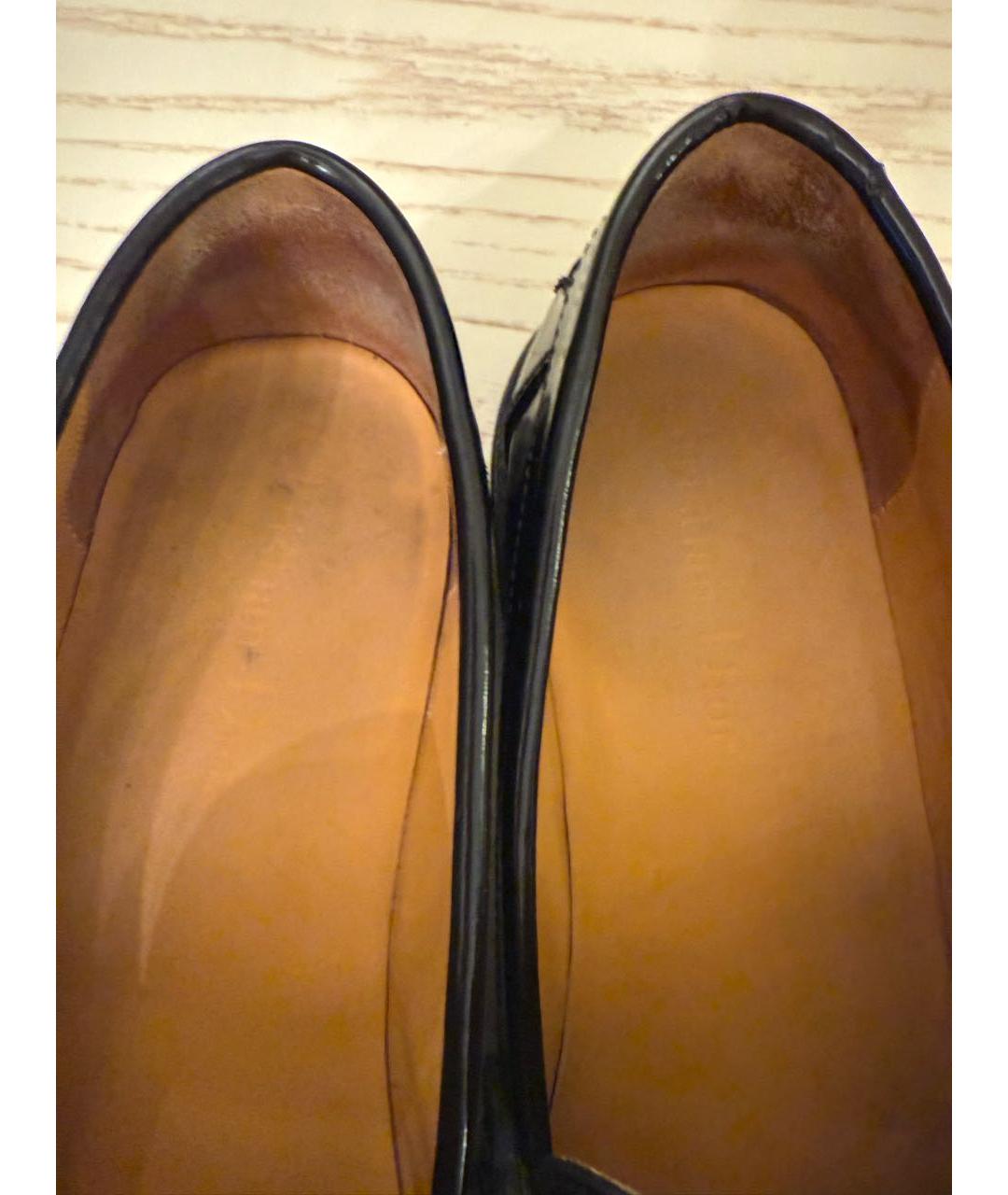 CHRISTIAN DIOR Черные кожаные лоферы, фото 3