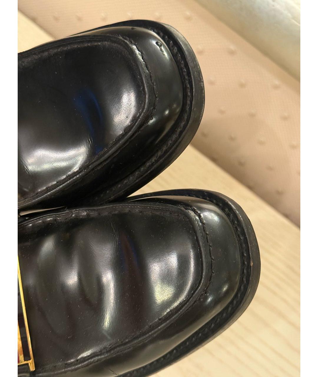CHRISTIAN DIOR Черные кожаные лоферы, фото 6