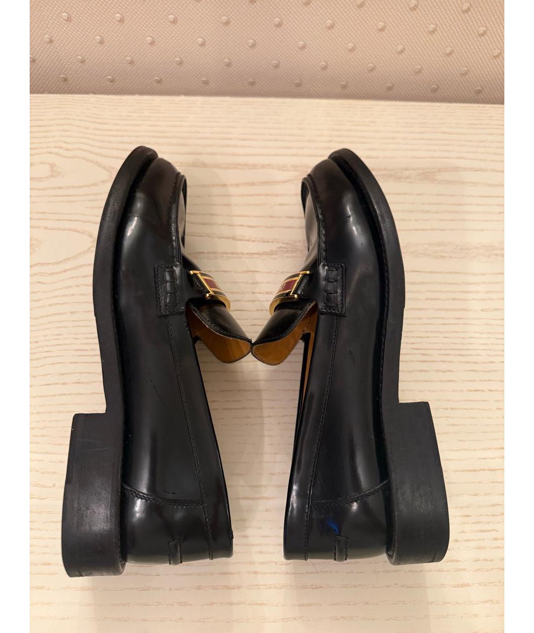 CHRISTIAN DIOR Черные кожаные лоферы, фото 8