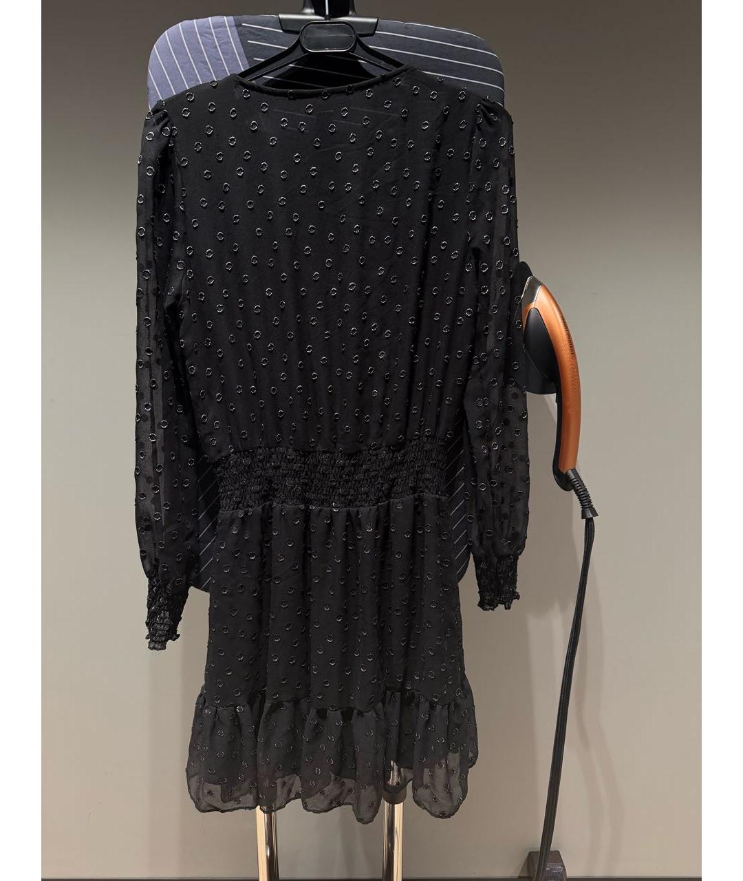 MICHAEL KORS Черное шифоновое повседневное платье, фото 4