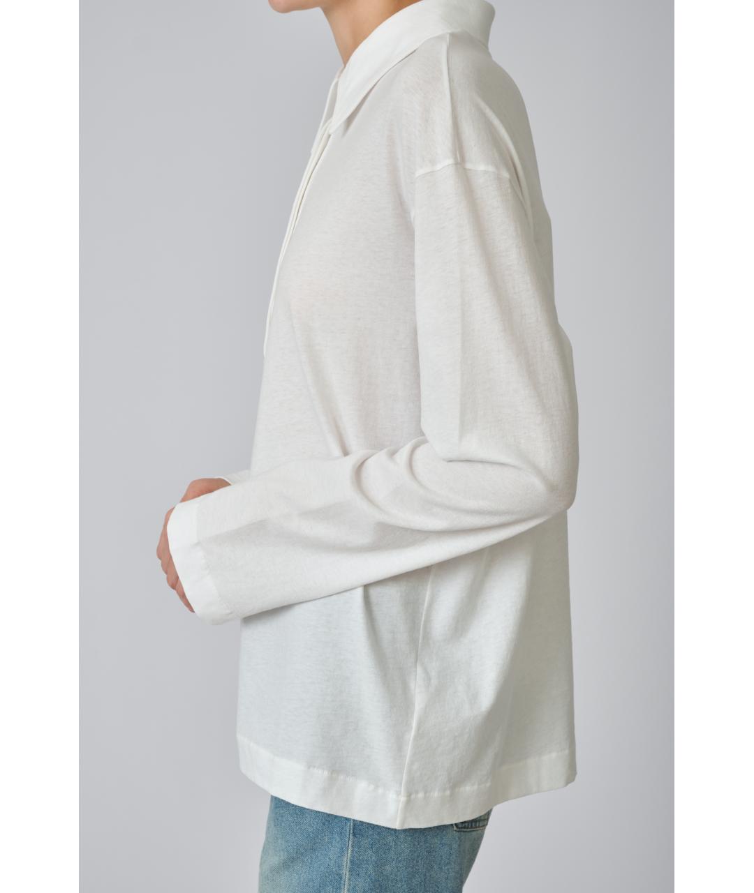 THE ROW Белый хлопковый джемпер / свитер, фото 5