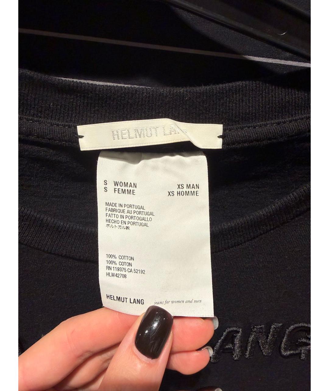 HELMUT LANG Черная хлопковая майка, фото 3