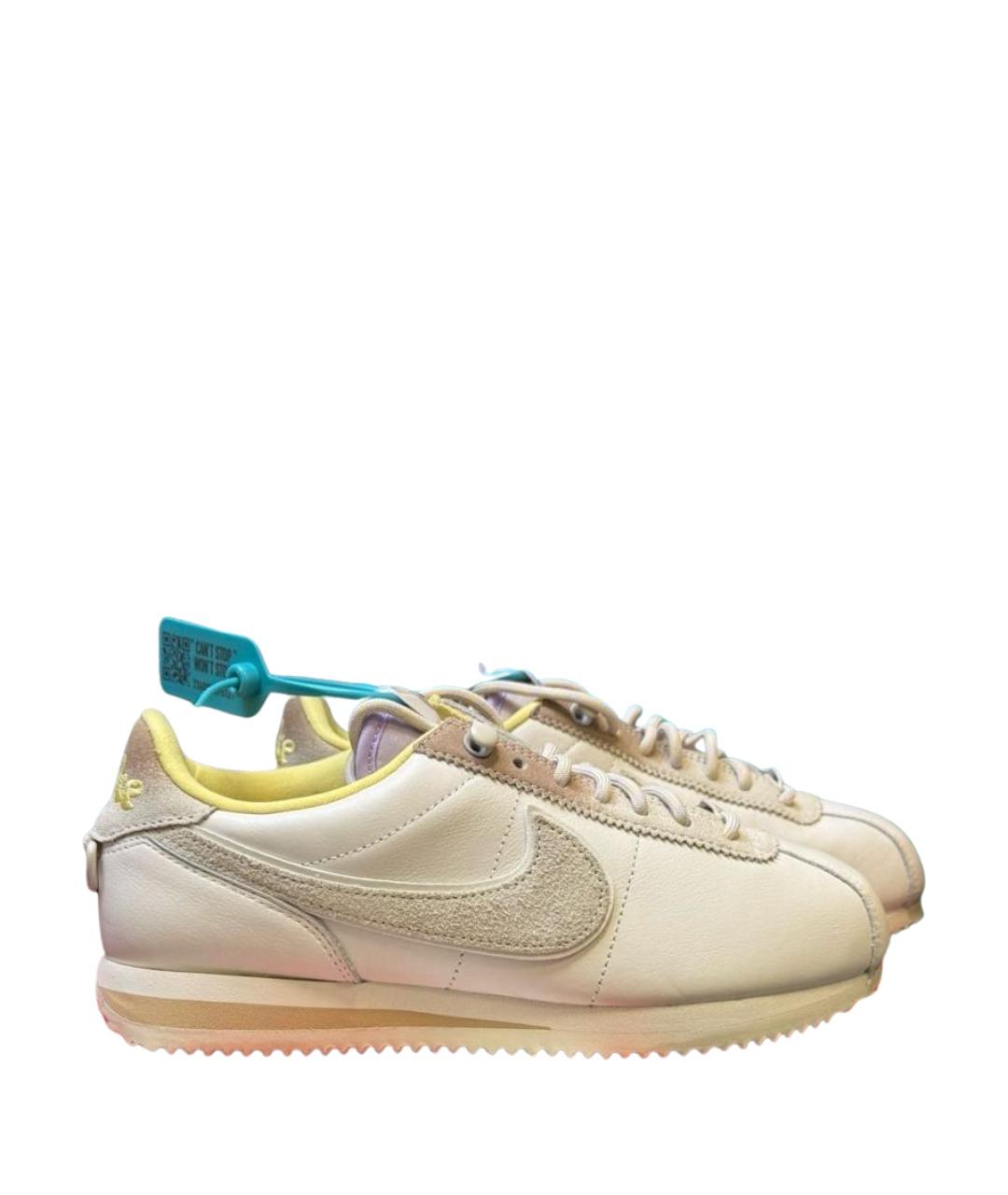 NIKE Бежевые кожаные кроссовки, фото 10