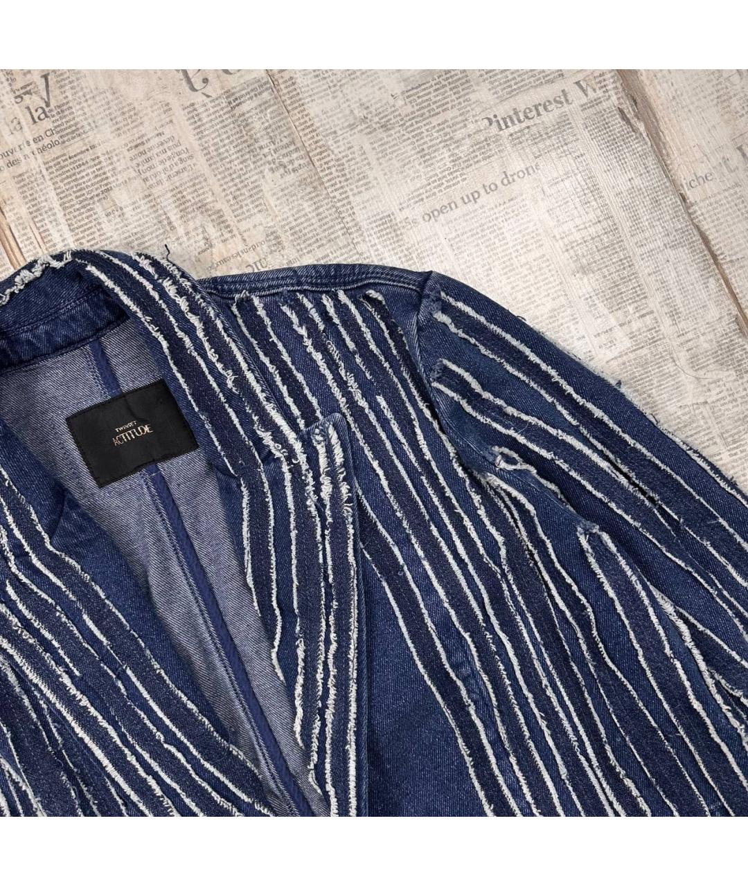 TWIN-SET Синий жакет/пиджак, фото 3