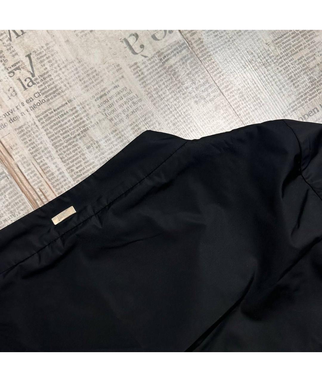 HERNO Черный полиэстеровый тренч/плащ, фото 6
