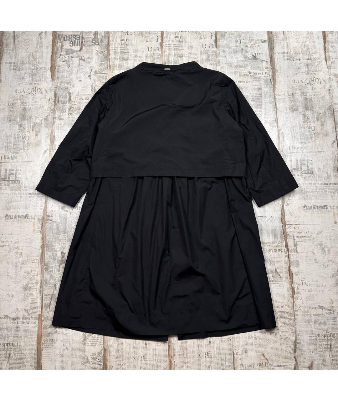 HERNO Черный полиэстеровый тренч/плащ, фото 5